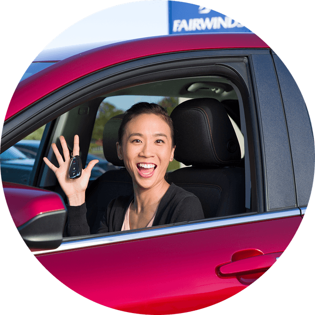 Woman Purchasing New Car